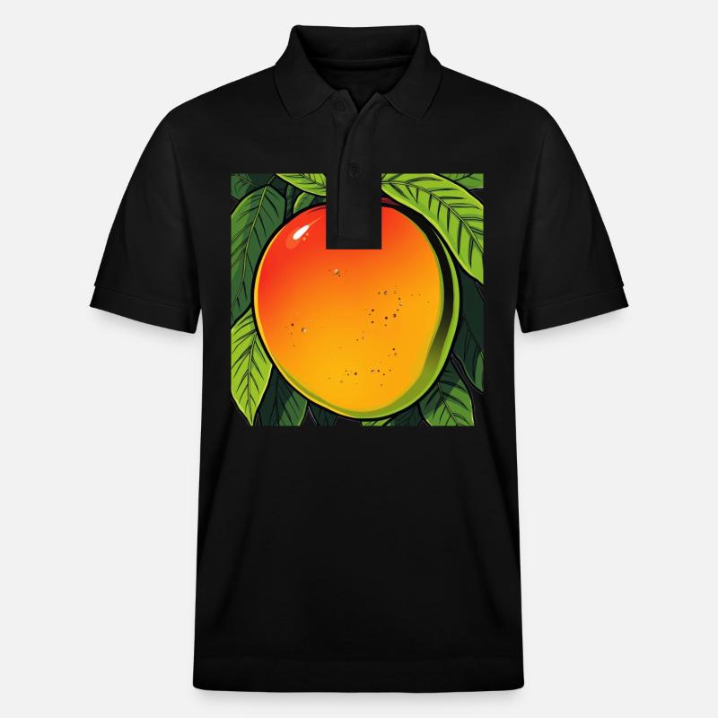 Mango auf einem Baum - Stanley/Stella Unisex Bio-Poloshirt PREPSTER - Schwarz