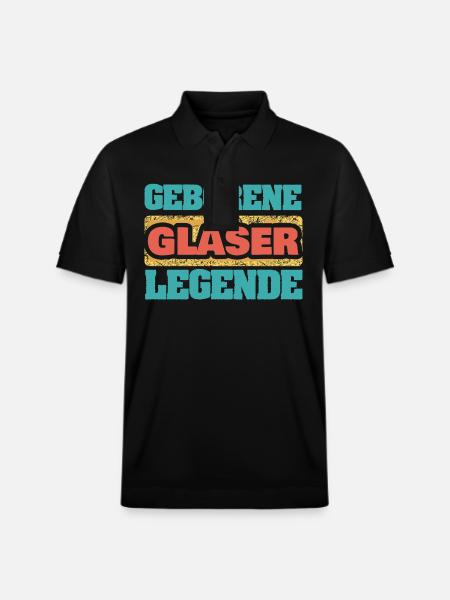 Gift for glaziers - Stanley/Stella Unisex Organic Polo Shirt PREPSTER - black