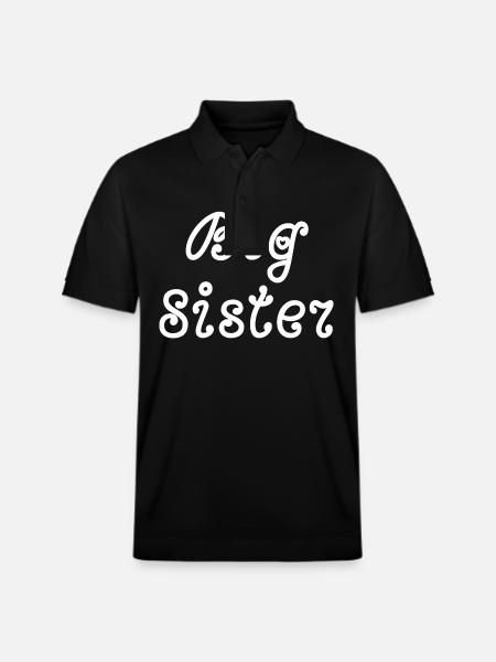 Große Schwester - Stanley/Stella Unisex Bio-Poloshirt PREPSTER - Schwarz