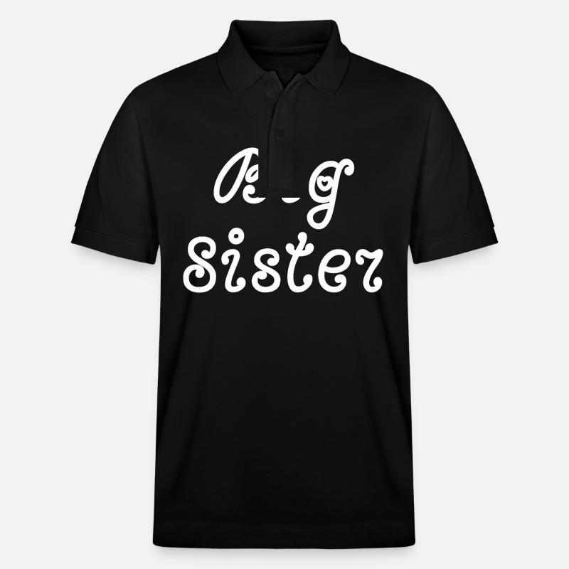 Große Schwester - Stanley/Stella Unisex Bio-Poloshirt PREPSTER - Schwarz