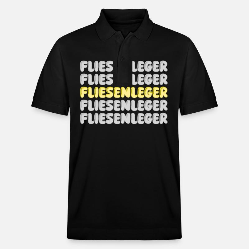 Arbeit Fliesenleger - Stanley/Stella Unisex Bio-Poloshirt PREPSTER - Schwarz