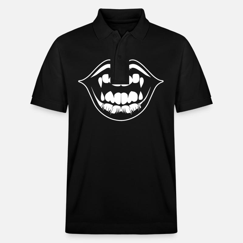 Lèvres, bouche, baisers lèvres - Polo PREPSTER bio Stanley/Stella Unisexe - noir