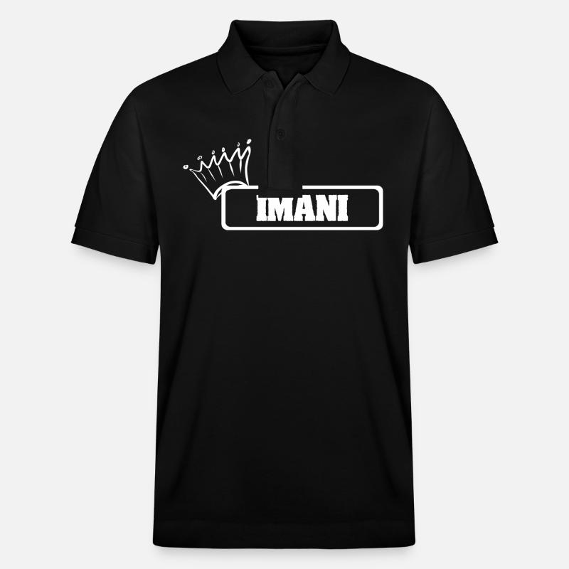 Couronne Imani - Polo PREPSTER bio Stanley/Stella Unisexe - noir