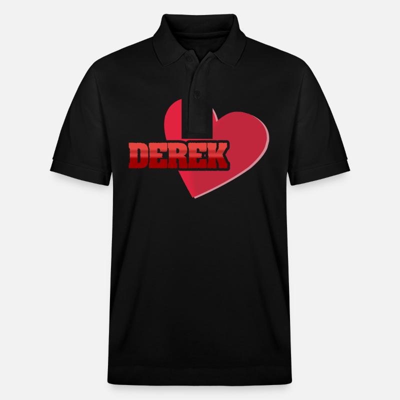 Derek als Vorname - Stanley/Stella Unisex Bio-Poloshirt PREPSTER - Schwarz