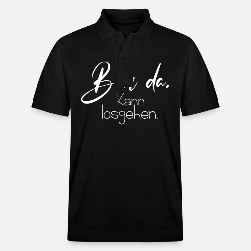 Bin da kann losgehen - Stanley/Stella Unisex Bio-Poloshirt PREPSTER - Schwarz