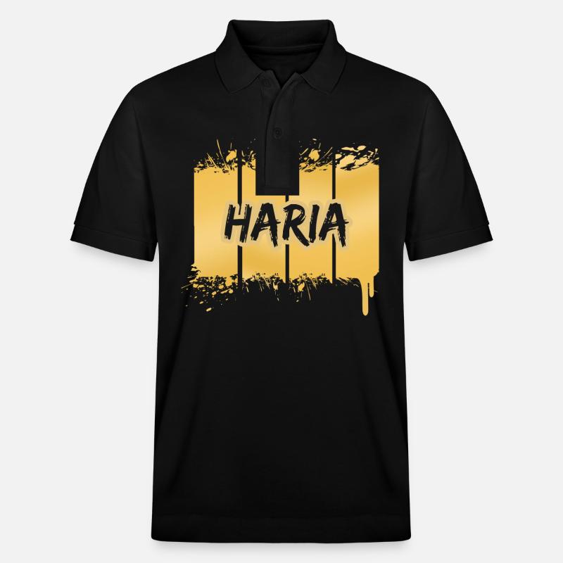 Haria - Stanley/Stella Unisex Bio-Poloshirt PREPSTER - Schwarz