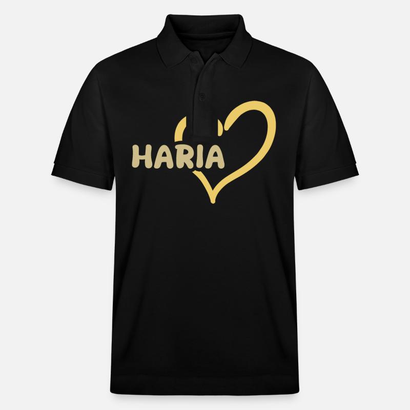 Haria - Stanley/Stella Unisex Bio-Poloshirt PREPSTER - Schwarz