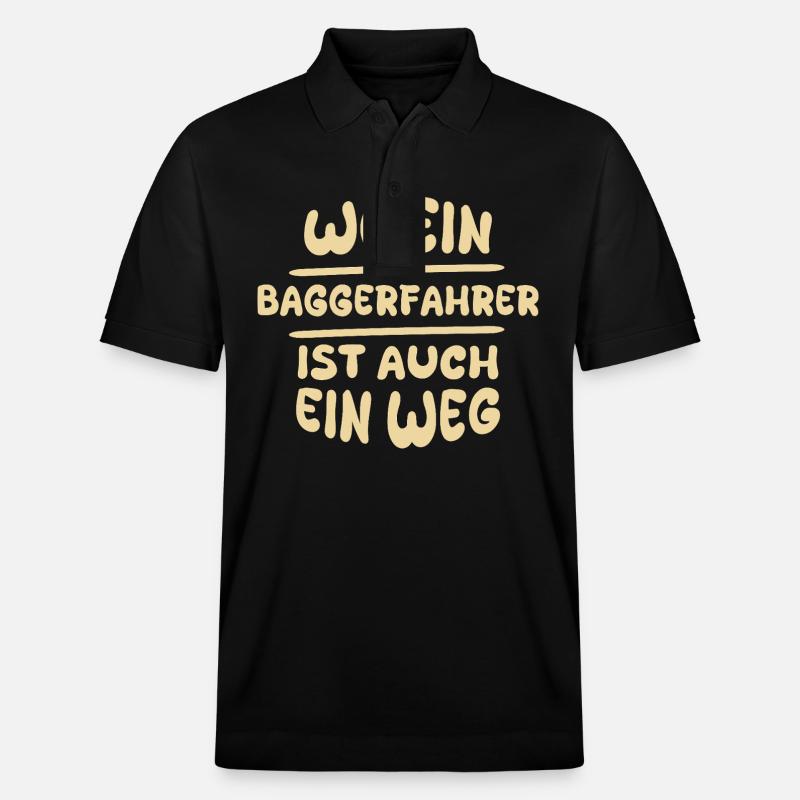 Baggerfahrer als Baggerfahrer - Stanley/Stella Unisex Bio-Poloshirt PREPSTER - Schwarz