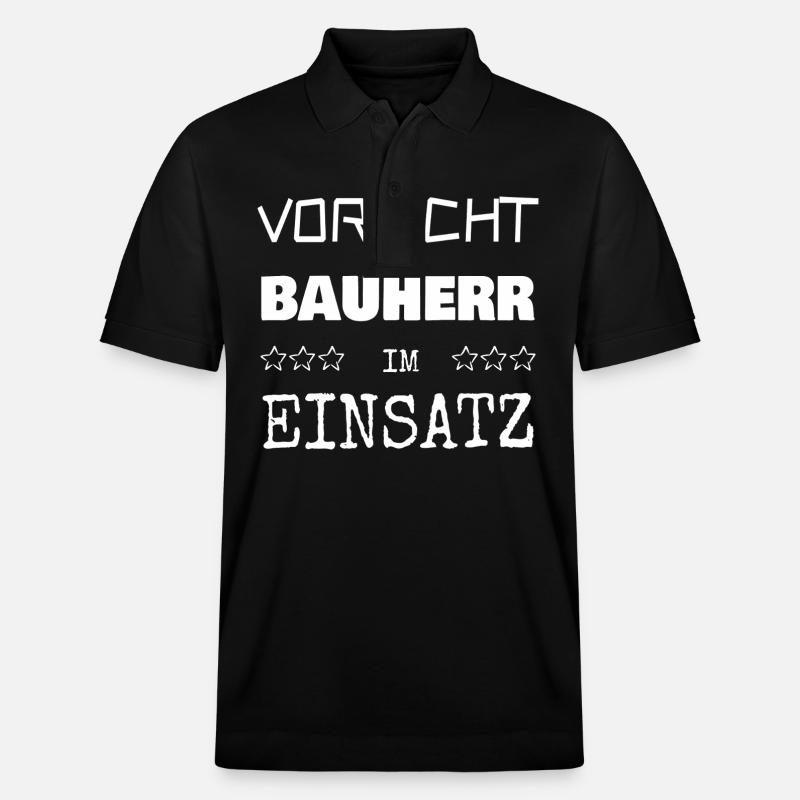 Cadeau pour constructeur - Polo PREPSTER bio Stanley/Stella Unisexe - noir