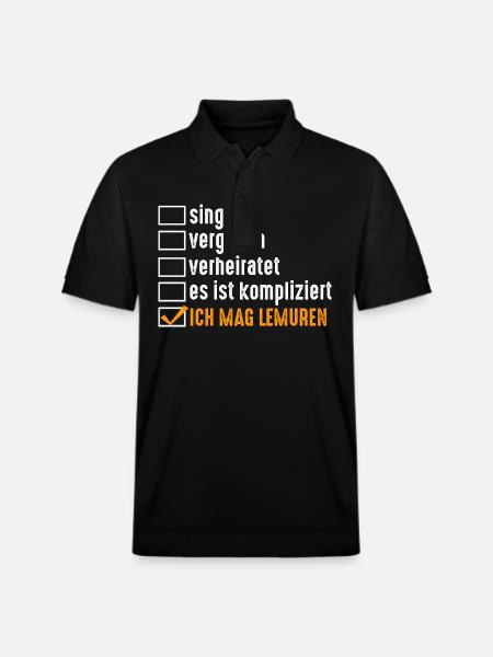 Lemur - Stanley/Stella Unisex Bio-Poloshirt PREPSTER - Schwarz