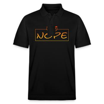 Nope NOPE - Stanley/Stella Unisex Bio-Poloshirt PREPSTER - Schwarz - Vorne - Roxy (174cm) & Andy (188cm)