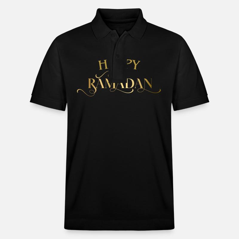 Joyeux Ramadan Doré - Polo PREPSTER bio Stanley/Stella Unisexe - noir