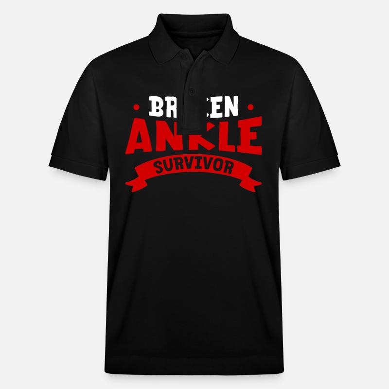 Broken Ankle Survivor 2 - Stanley/Stella Unisex Bio-Poloshirt PREPSTER - Schwarz
