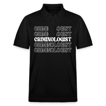 Criminologue, Enquêteur criminel, Expert en criminalité - Polo PREPSTER bio Stanley/Stella Unisexe - noir - Devant - Roxy (174cm) & Andy (188cm)