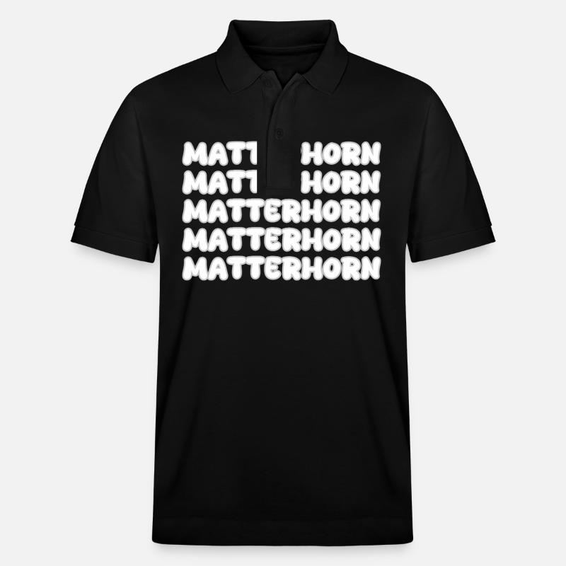 Matterhorn - Stanley/Stella Unisex Bio-Poloshirt PREPSTER - Schwarz