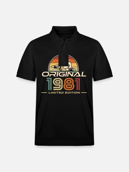 1981 - Stanley/Stella Unisex Organic Polo Shirt PREPSTER - black