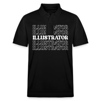 Illustrator Künstler Grafikdesigner Bildgestalter - Stanley/Stella Unisex Bio-Poloshirt PREPSTER - Schwarz - Vorne - Roxy (174cm) & Andy (188cm)