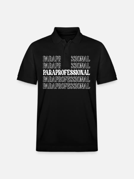 Paraprofessional Teacher's Aide Teacher Assistant - Stanley/Stella Unisex Organic Polo Shirt PREPSTER - black