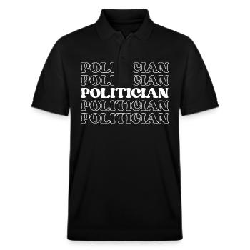 Politiker, Beamter, Gesetzgeber gewählt - Stanley/Stella Unisex Bio-Poloshirt PREPSTER - Schwarz - Vorne - Roxy (174cm) & Andy (188cm)
