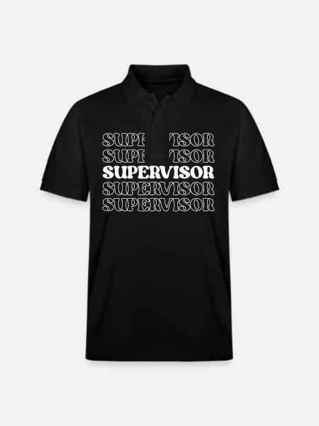 Tilsynsførende Leder Ledende Tilsynsførende - Stanley/Stella PREPSTER økologisk unisex poloshirt - sort