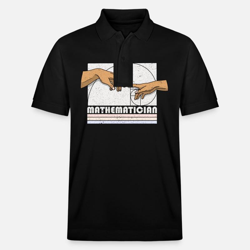 Erschaffung Adams Fibonacci Mathe Kunst - Stanley/Stella Unisex Bio-Poloshirt PREPSTER - Schwarz