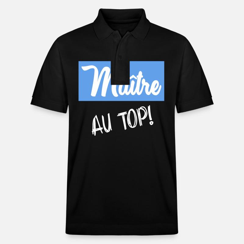 MAÎTRE. MAITRE. MERCI. MERCI MAÎTRE - Polo PREPSTER bio Stanley/Stella Unisexe - noir