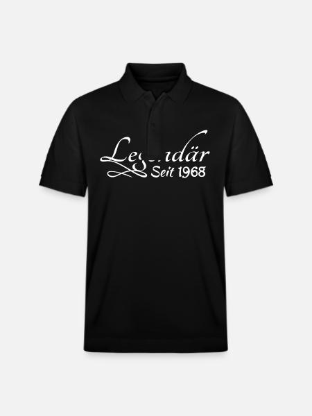 1968 - Stanley/Stella Unisex Organic Polo Shirt PREPSTER - black