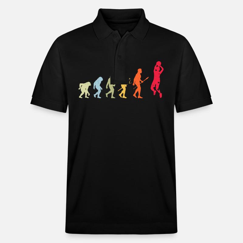 Basketball Basketballer Evolution - Stanley/Stella Unisex Bio-Poloshirt PREPSTER - Schwarz