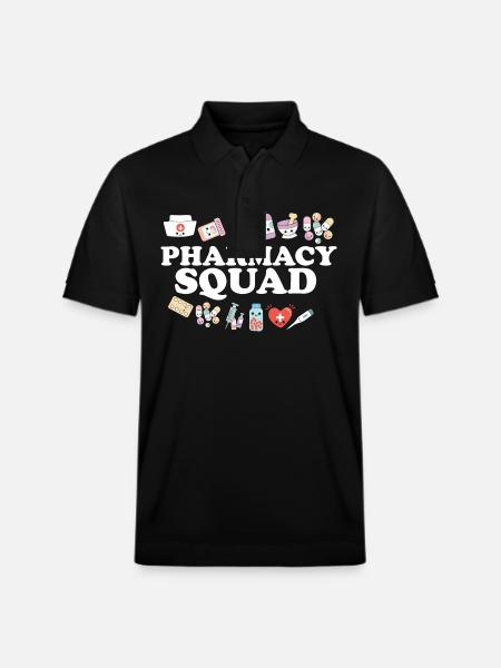 Pharmacy Squad Pharmacist Life Pharmacology - Stanley/Stella Unisex Organic Polo Shirt PREPSTER - black