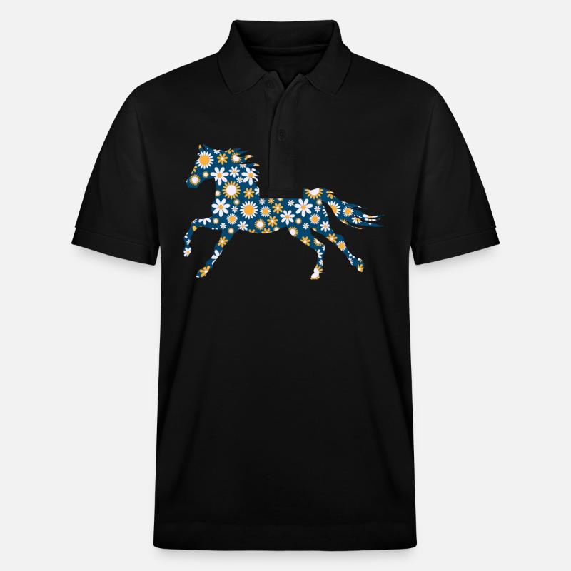 cheval poney cavalière cavalier - Polo PREPSTER bio Stanley/Stella Unisexe - noir