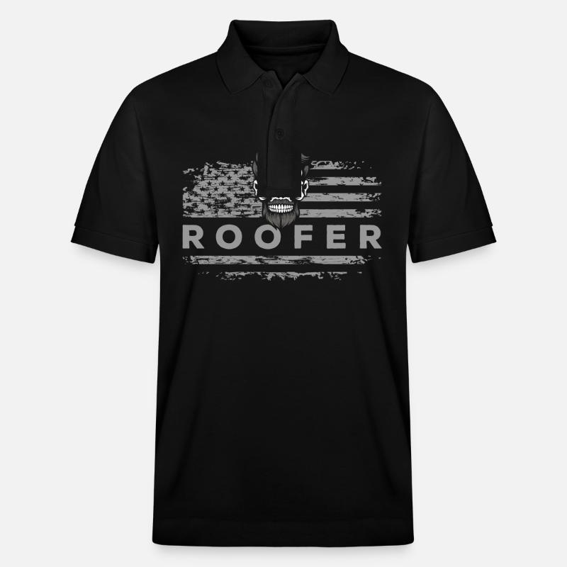 Apprenti couvreur maison construction chantier - Polo PREPSTER bio Stanley/Stella Unisexe - noir