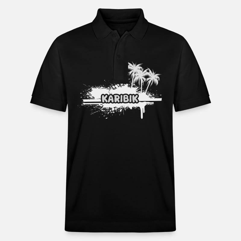 Les Caraïbes comme vacances - Polo PREPSTER bio Stanley/Stella Unisexe - noir