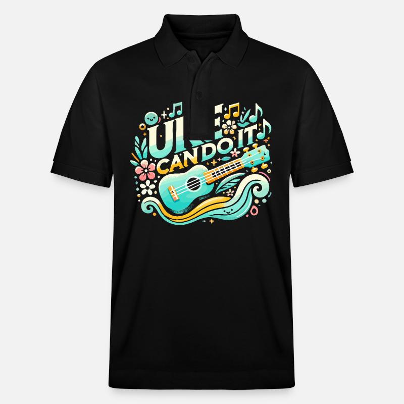 Uke kann es schaffen - Stanley/Stella Unisex Bio-Poloshirt PREPSTER - Schwarz