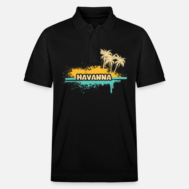 Tourisme La Havane - Polo PREPSTER bio Stanley/Stella Unisexe - noir