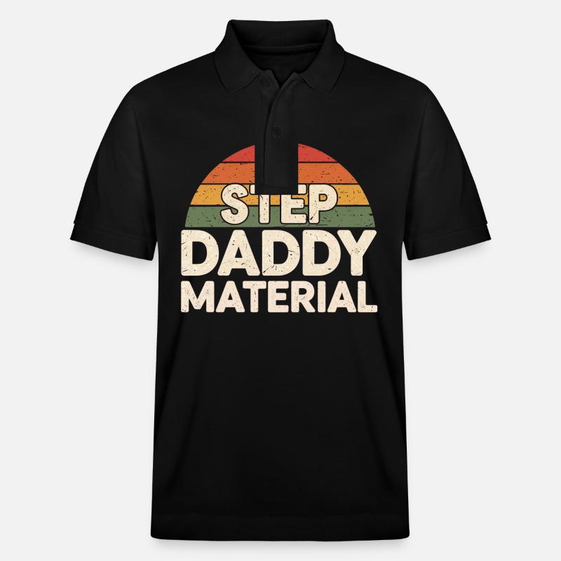 Step Daddy Material 18 - Stanley/Stella Unisex Bio-Poloshirt PREPSTER - Schwarz