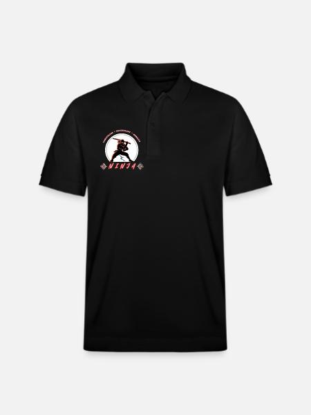 Ninja-Krieger-Emblem – Kampfsport-Design - Stanley/Stella Unisex Bio-Poloshirt PREPSTER - Schwarz