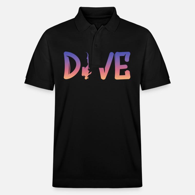 Dive, Diver, Scuba Diving - Stanley/Stella Unisex Bio-Poloshirt PREPSTER - Schwarz