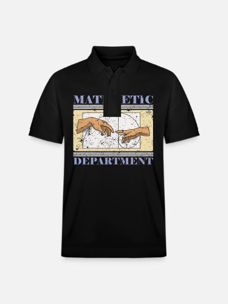 Fibonacci Art Geometry Spiral Student - Stanley/Stella Unisex Organic Polo Shirt PREPSTER - black