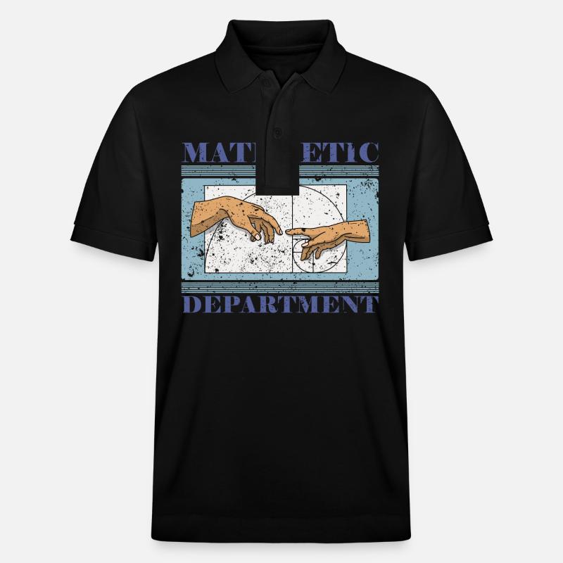 Fibonacci Kunst Geometrie Spirale Schüler - Stanley/Stella Unisex Bio-Poloshirt PREPSTER - Schwarz