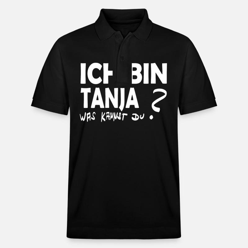 First name Tanja - Stanley/Stella Unisex Organic Polo Shirt PREPSTER - black