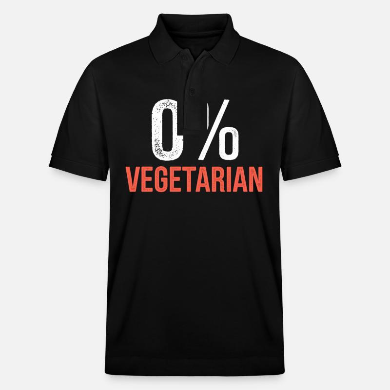 0% Vegetarian 8 - Stanley/Stella Unisex Bio-Poloshirt PREPSTER - Schwarz
