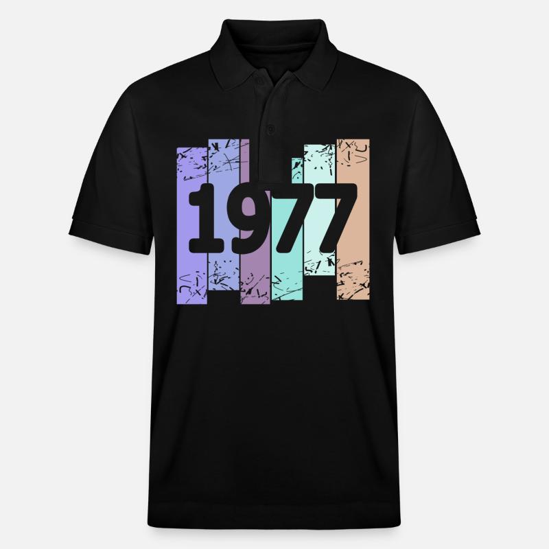 Oldtimer 1977 - Stanley/Stella Unisex Bio-Poloshirt PREPSTER - Schwarz
