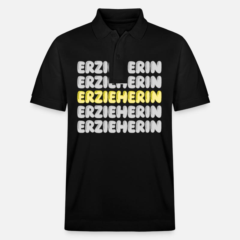 Erzieherin als Arbeit - Stanley/Stella Unisex Bio-Poloshirt PREPSTER - Schwarz