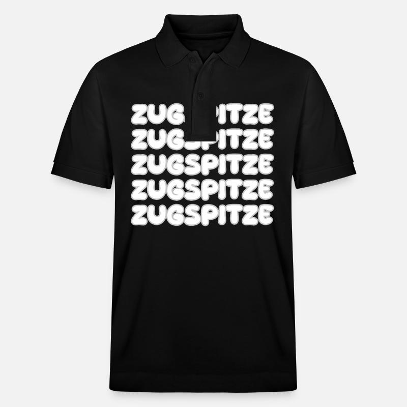 Zugspitze als Klettern - Stanley/Stella Unisex Bio-Poloshirt PREPSTER - Schwarz