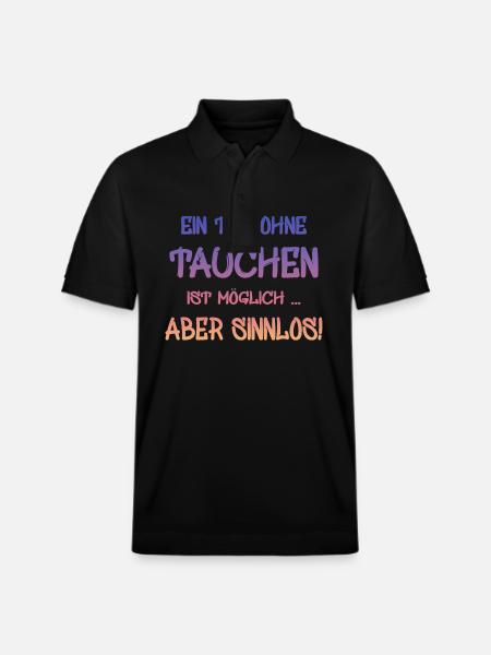 tauchen diving - Stanley/Stella Unisex Bio-Poloshirt PREPSTER - Schwarz