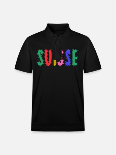 SUISSE. PAYS - Polo PREPSTER bio Stanley/Stella Unisexe - noir
