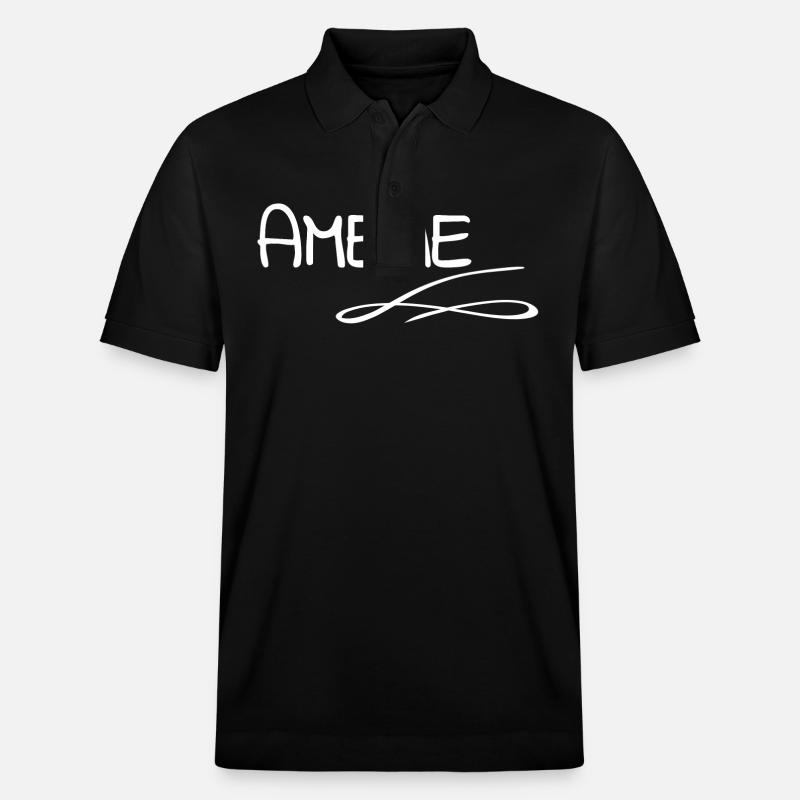 Vorname Amelie - Stanley/Stella Unisex Bio-Poloshirt PREPSTER - Schwarz