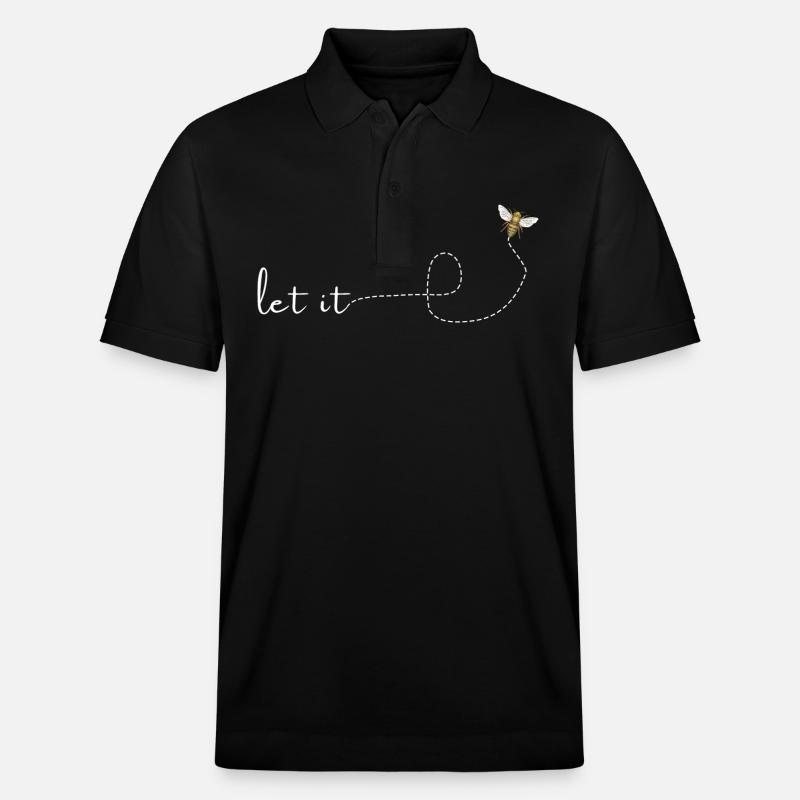 let it bee - Stanley/Stella Unisex Organic Polo Shirt PREPSTER - black