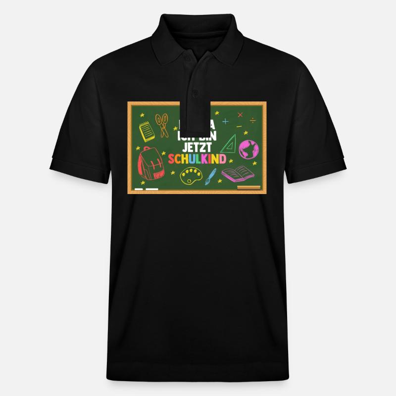 Erste Klasse Einschulung Erstklässler Schulkind - Stanley/Stella Unisex Bio-Poloshirt PREPSTER - Schwarz
