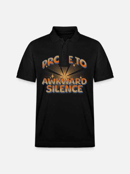 prone to awkward silence - Stanley/Stella Unisex Organic Polo Shirt PREPSTER - black